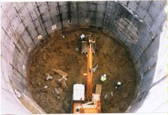 Braybrooke Terrace shaft nearing completion.